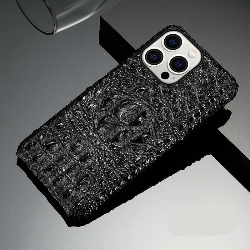 Ốp lưng da iPhone 14 pro max dập vân gù cá sấu sang trọng