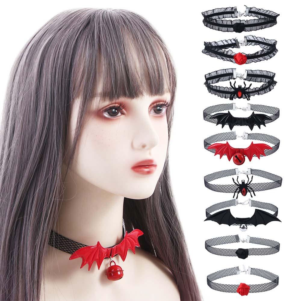ANEMONE Vòng Cổ Choker Hình Dơi Phong Cách Gothic Cho Nữ