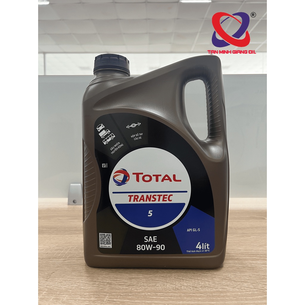 Dầu truyền động / Dầu bôi trơn bánh răng TOTAL TRANSTEC 5 85W90 - 85W140 bình 4 Lít