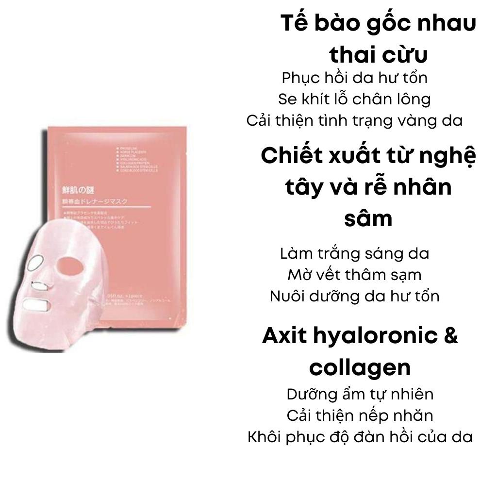 Mặt nạ nhau thai cừu tế bào gốc ⚡️Cam kết chính hãng⚡️giúp da mịn màng và căng bóng