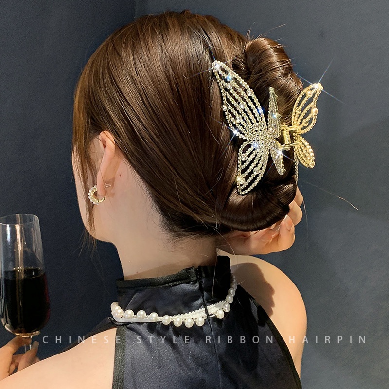 Kẹp Tóc Hình Bướm Đính Đá Lấp Lánh Cao Cấp Thời Trang Dành Cho Năm 2022