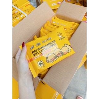 KHĂN ƯỚT VỊT VÀNGG THÙNG GIẤY 10 GÓI