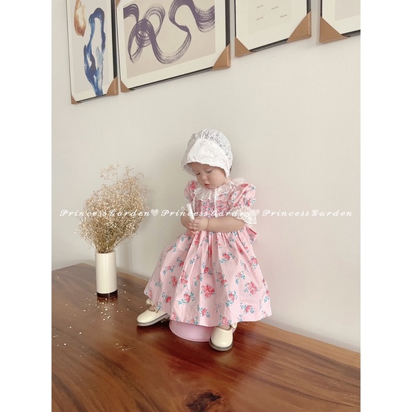 ĐẦM SMOCK HOA LƯỢN SÓNG