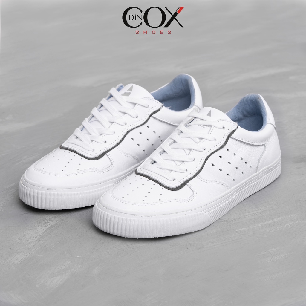 Giày Sneaker Dincox Da Bò E03 White Sang Trọng Lịch Lãm