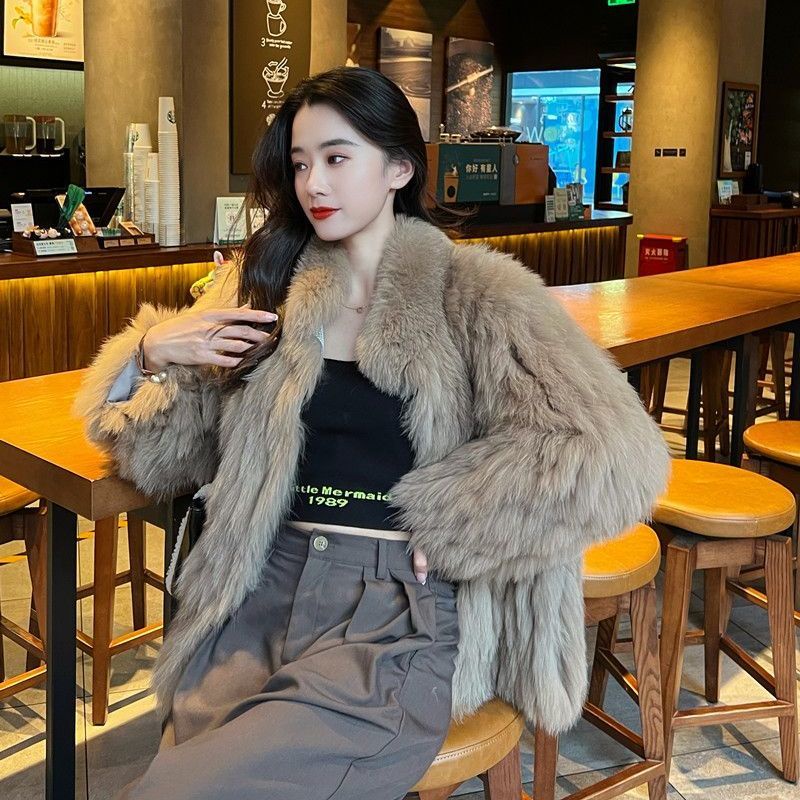 [Giao Ngay] Áo Khoác Lông Cáo Dáng Ngắn Phong Cách Haining Tik Tok Influencer Bán Chạy Cao Cấp Phong Cách Mới Cho Nữ