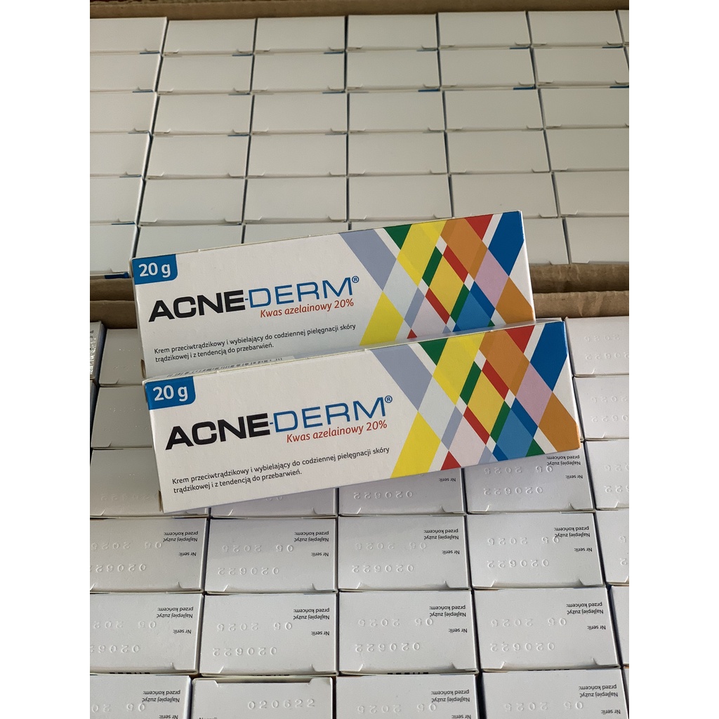 Acne Derm 20% Azelaic Acid tuýp 20g - BaLan - Acnederm Kem giảm Mụn, mờ thâm, trắng sáng da