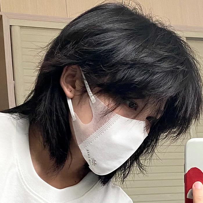 Bộ Tóc Giả Dài Mái Ngang Và Đuôi Sói Bằng Mullet Dễ Phối Đồ Hợp Thời