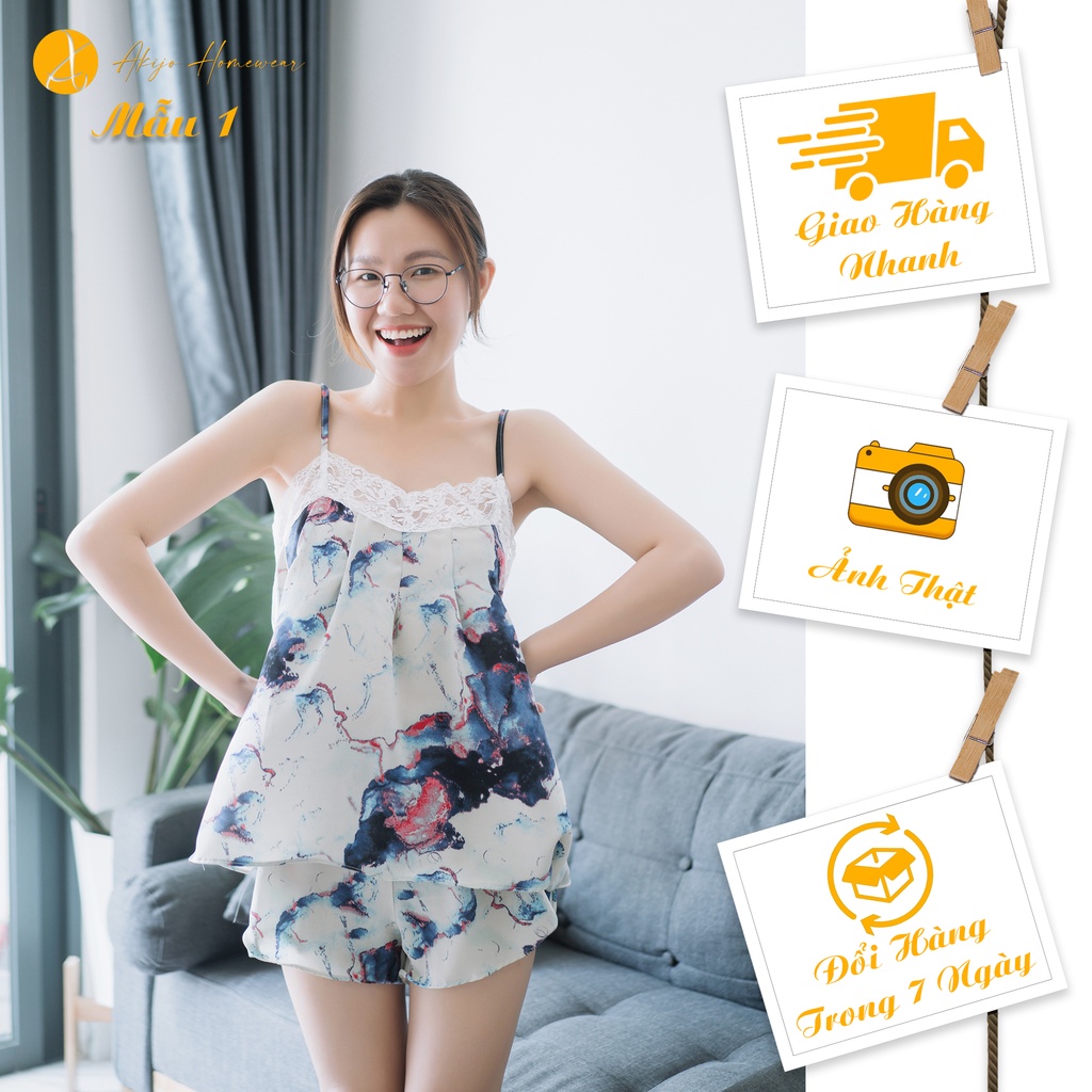 ĐỒ NGỦ 2 DÂY PHỐI REN VẢI MANGO