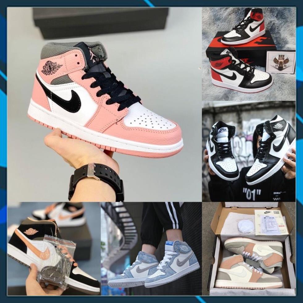 Giày thể thao JORDAN 1 CỔ CAO các màu Hot trend nam nữ, Giày sneaker JD1 các màu dùng đi học,tập gym,chạy bộ