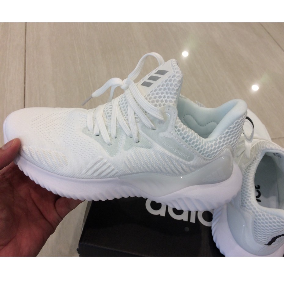 Giày Sneaker Thể Thao Nam Nữ Adidas Alphabounce Trắng