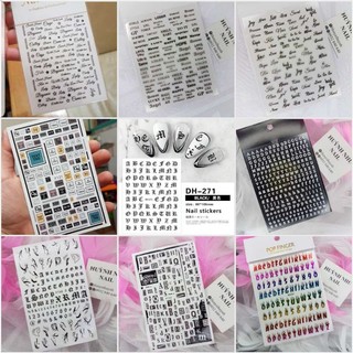 [Link1]STICKER NAIL DÁN MÓNG MẪU CHỮ 💛 SỐ 💛 KÍ TỰ HÀNG LOẠI 1