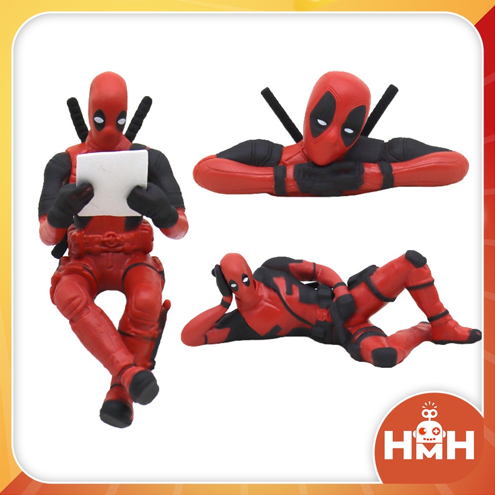 Đồ chơi mô hình Deadpool size nhỏ - Mô hình Deadpool ngộ nghĩnh trang trí xe hơi, bàn làm việc, trên màn hình máy tính