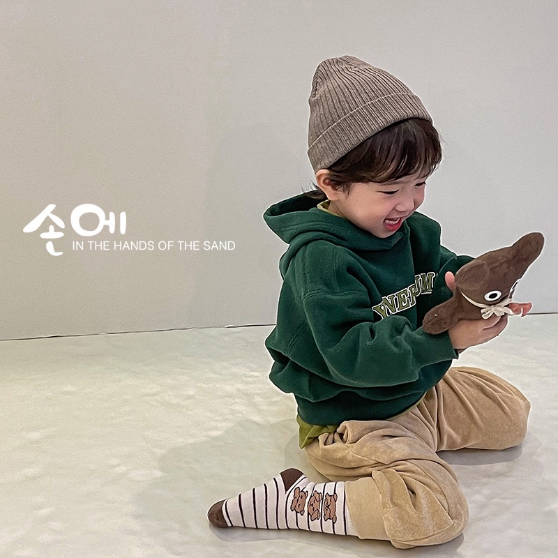 Tất cho bé ❤️Freeship❤️Lố 5 đôi Tất len cao cổ cho bé hình gấu thoi xám xinh xắn