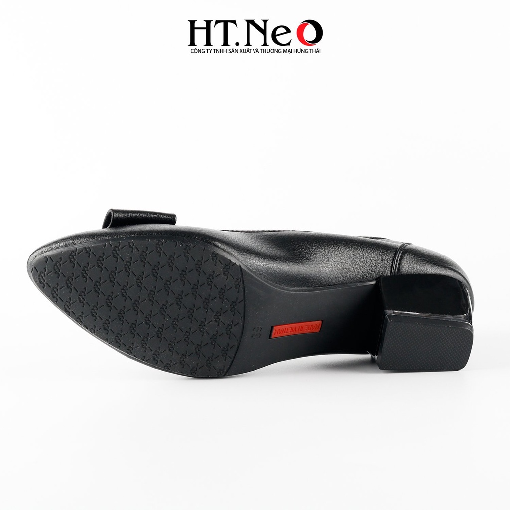 Giày công sở đế vuông 4cm HT.NEO da bò siêu mềm, sang trọng, thanh lịch và vô cùng chắc chắn CS265