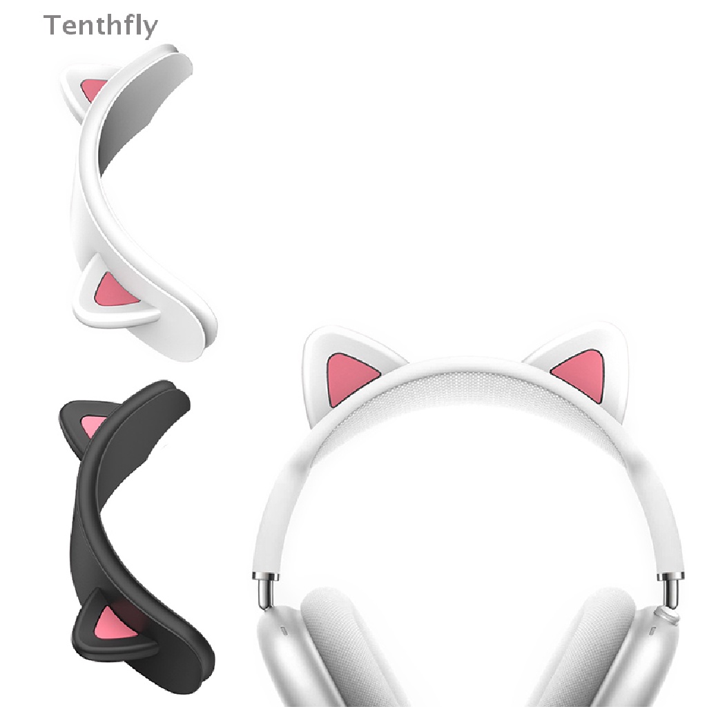 Vỏ Bảo Vệ Hộp Sạc Tai Nghe Apple AirPods Max Bằng Silicon Mềm Hình Tai Mèo Dễ Thương