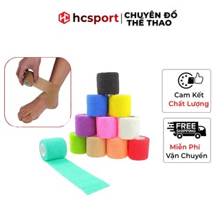 Băng keo thể thao quấn cổ chân cổ tay tự dính cao su non chống chấn thương, hỗ trợ thi đấu và tập luyện