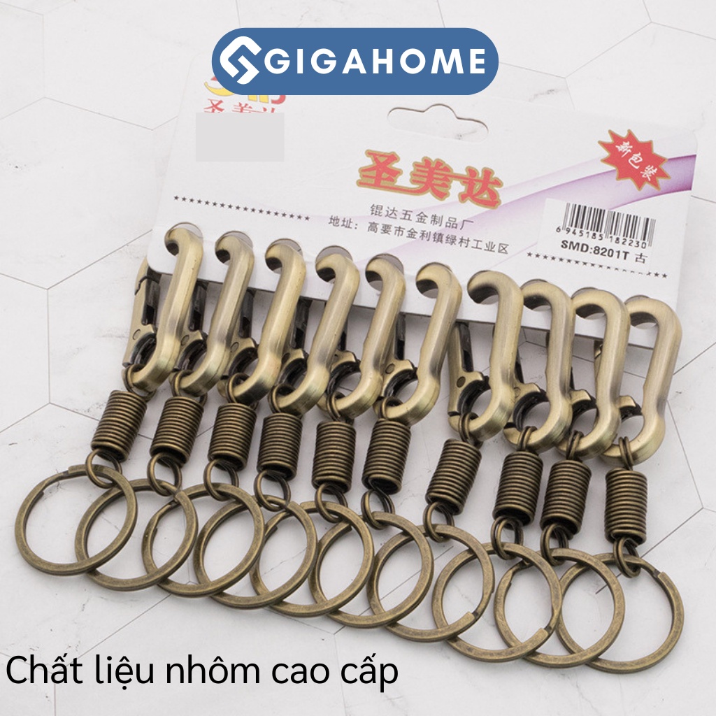 Móc Khóa Nhôm Đa Năng Đi Phượt, Độ Bền Tốt 10.5x2.2cm GIGAHOME 9010