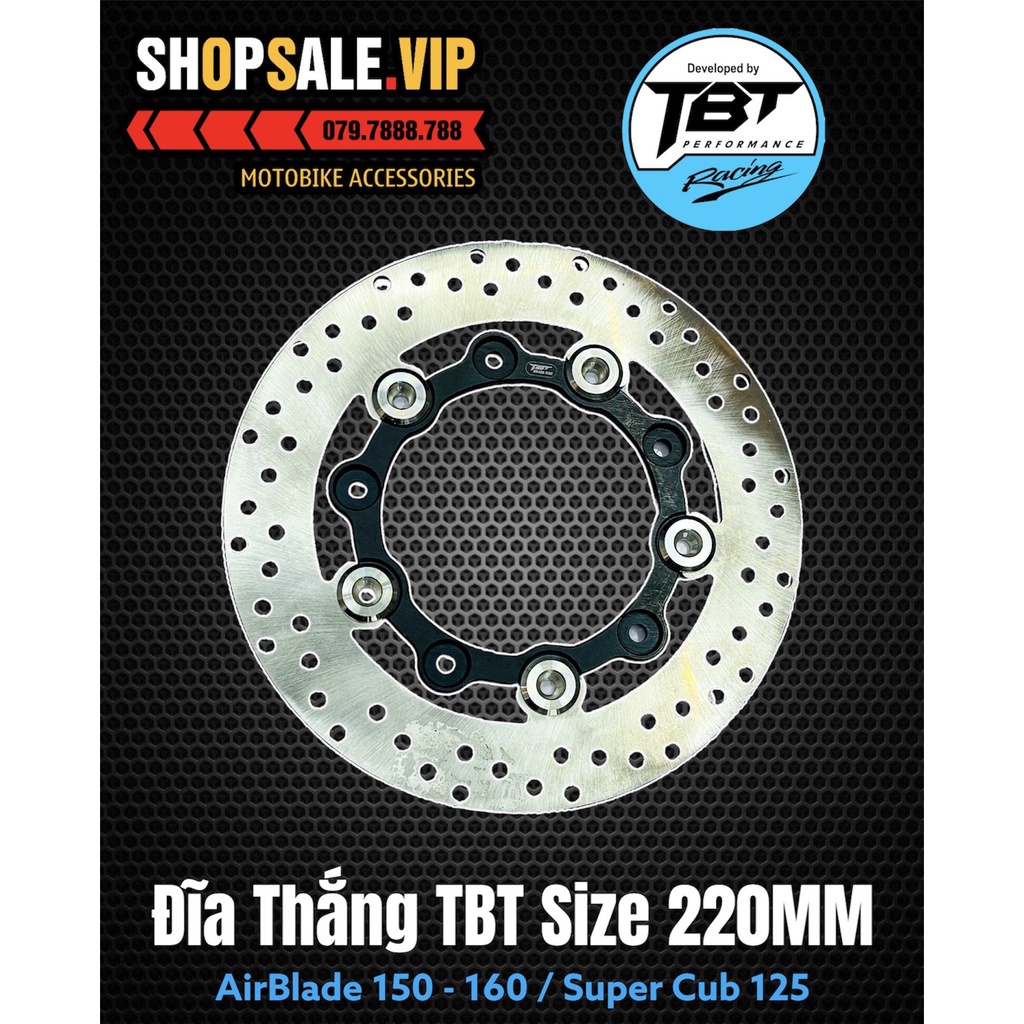 Đĩa TBT Size 220 Cho Ab2020/2022/Cub125 (Lòng Đen)