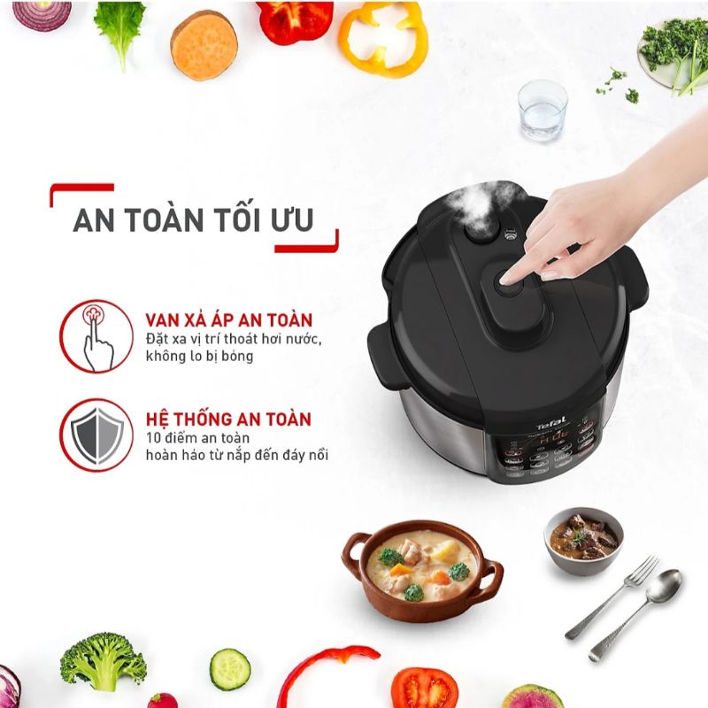Nồi áp suất điện Tefal Speedy Cook 5L CY222D68
