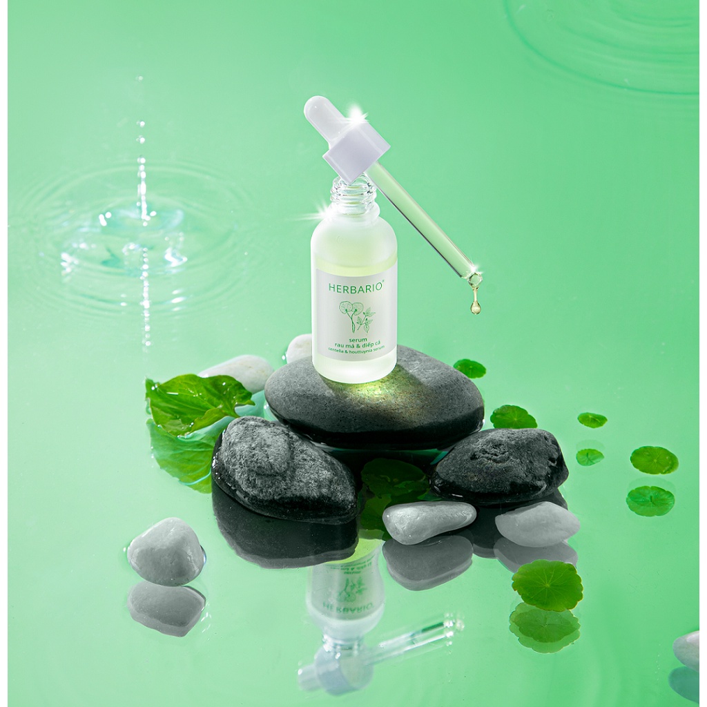 Serum rau má diếp cá Herbario 30ml giúp giảm và ngăn ngừa mụn, làm dịu da và mờ thâm - Thuần Chay Vegan Garden