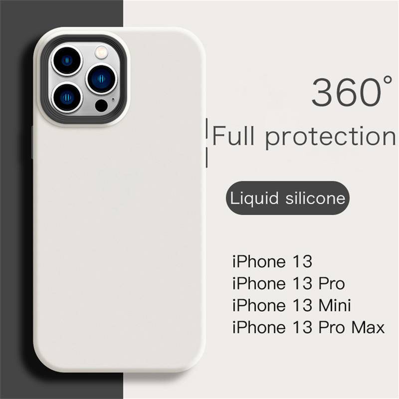 Ốp Điện Thoại Silicon Mềm Màu Kẹo Bảo Vệ Toàn Diện 360 Độ Chống Sốc 3 Trong 1 Cho iPhone 14 13 12 11 Pro Max Plus
