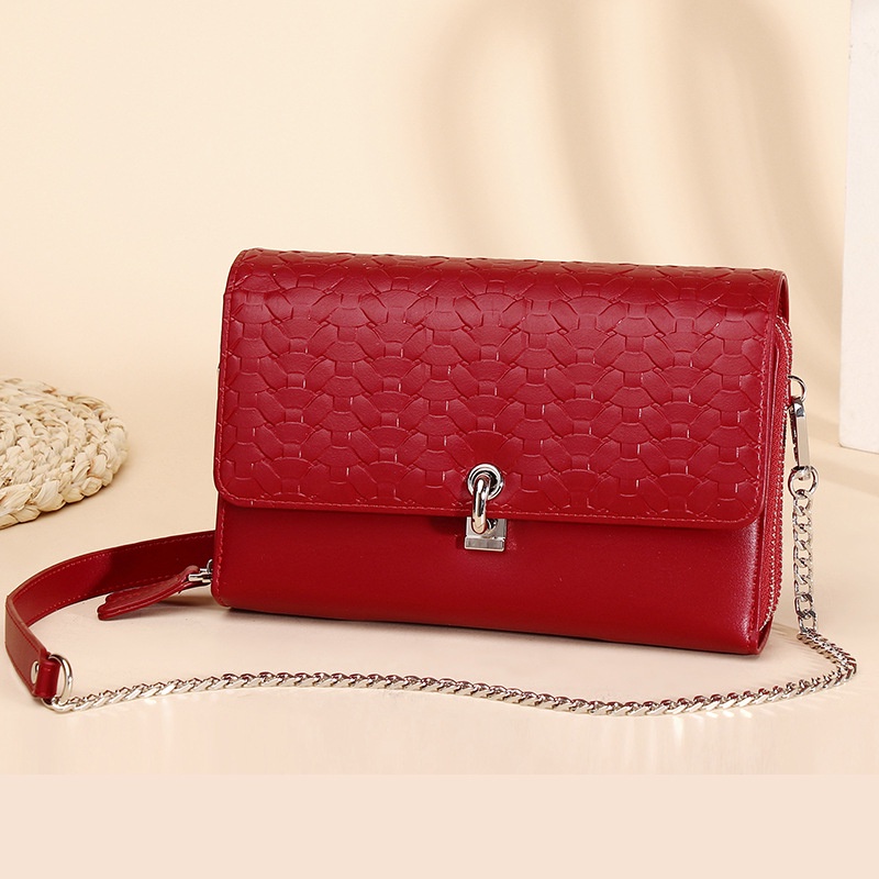 Túi Đeo Chéo Bằng Vải Dệt Có Khóa Họa Tiết Đơn Giản Cho Nữ