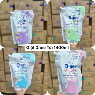 Nước giặt xả quần áo Dnee 2in1 nội địa Thái Lan Túi nắp vặn 1,4L