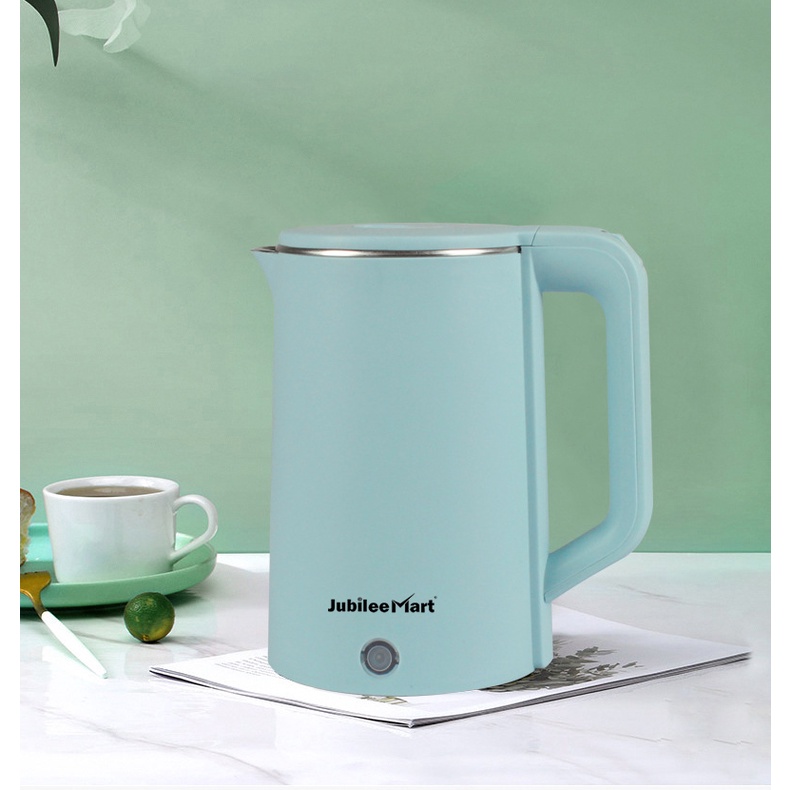 Ấm đun nước siêu tốc Jubilee Mart 3 lớp có tay cầm cách nhiệt đun nước nhanh sôi tiết kiệm thời gian