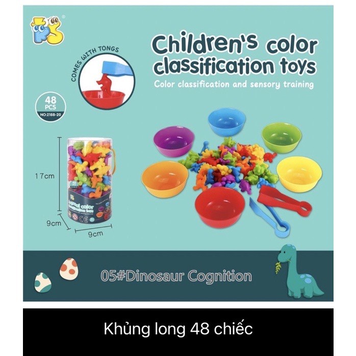 Đồ chơi gắp thú ⚡ SALE KHỦNG ⚡ Trò chơi phân loại màu sắc Montessori giáo dục sớm cho bé