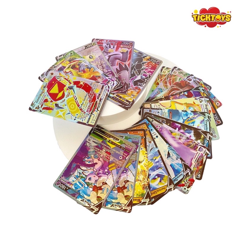 Hộp 32 túi thẻ bài Pokemon VIP túi 5 thẻ