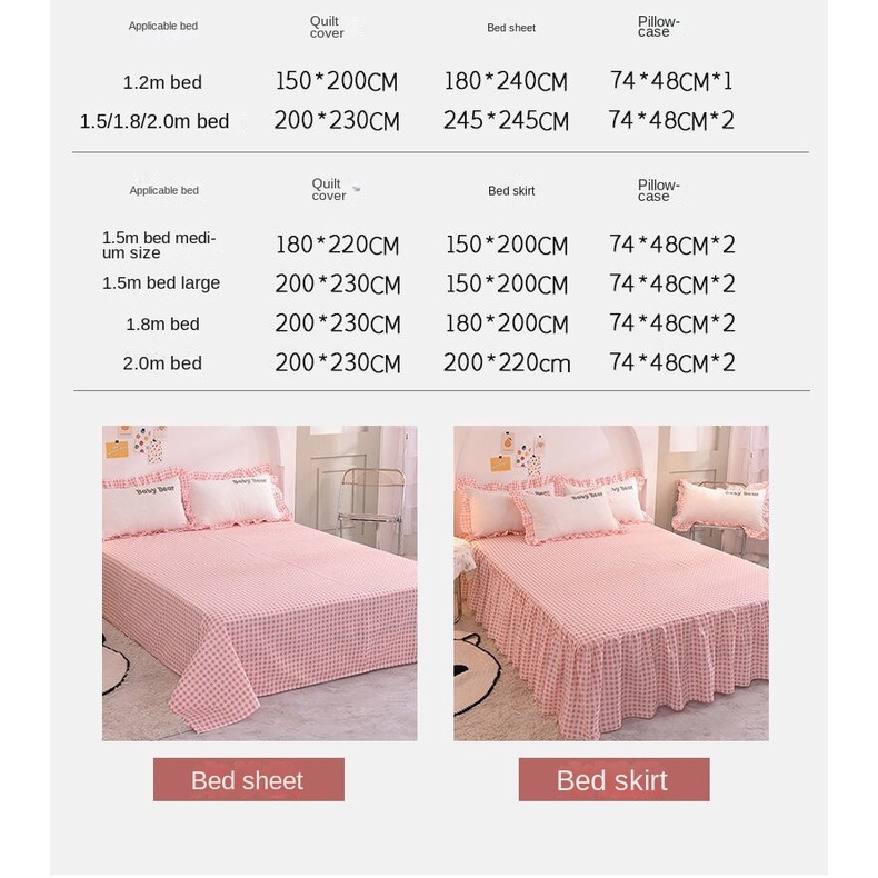 Set 3/ 4 món chăn ga áo gối phong cách công chúa Hàn Quốc cho phòng bé gái