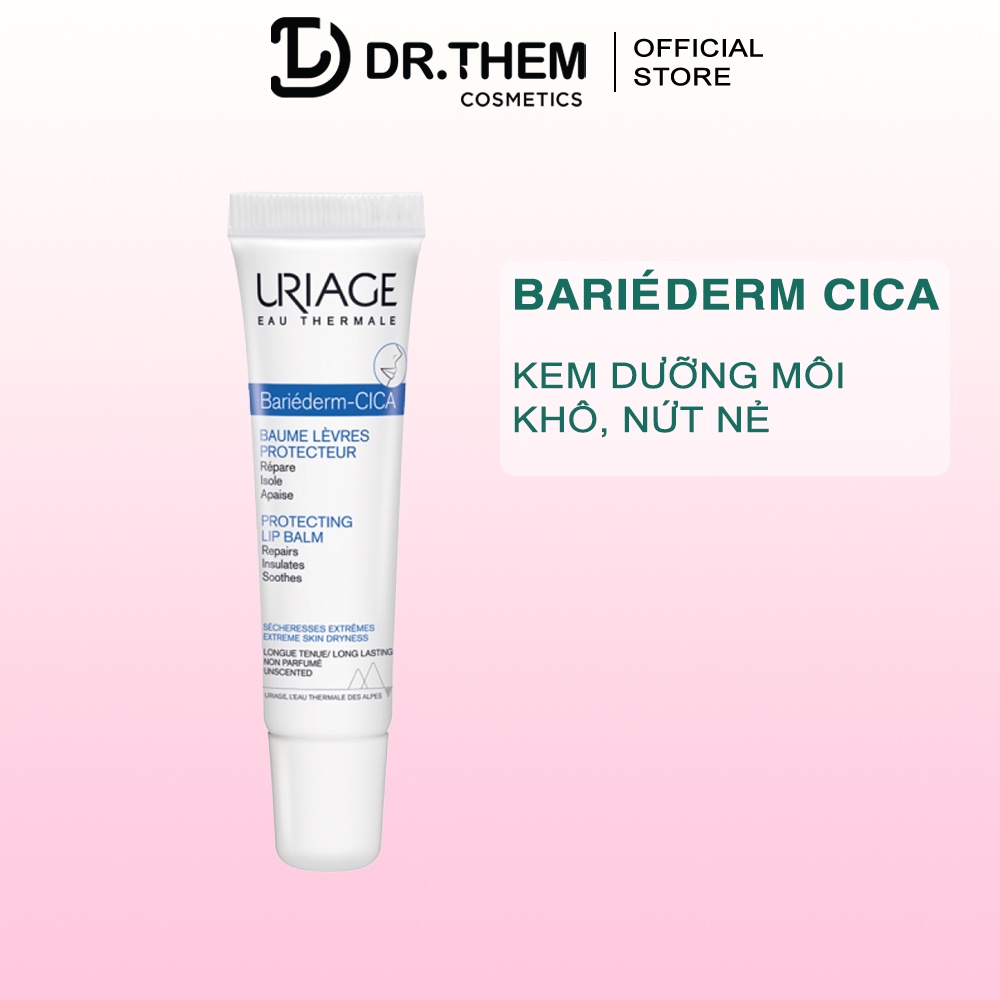 Kem Dưỡng Phục Hồi Môi Khô, Nứt Nẻ Uriage BARIÉDERM CICA-LÈVRES BAUME PROTECTEUR 15ml