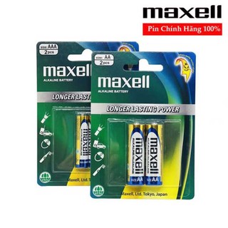 Pin 2A -3A Maxell alkaline tiểu LR6 vỉ 2 viên chính hãng