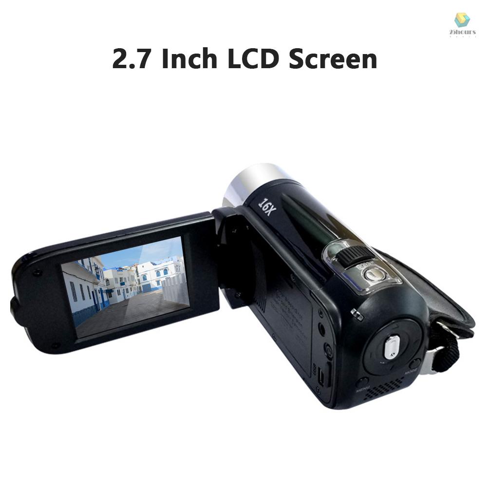 Máy Quay Video Kỹ Thuật Số Độ Nét Cao 1080P DV Màn Hình LCD 16MP 2.7 Inch 16X Tích Hợp Pin