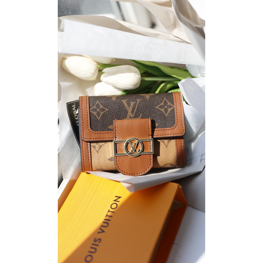 Ví W266-12 LV DAUPHINE  mini hàng fullbox da thật duy nhất 1 mầu hàng hiếm tại Shop Chang