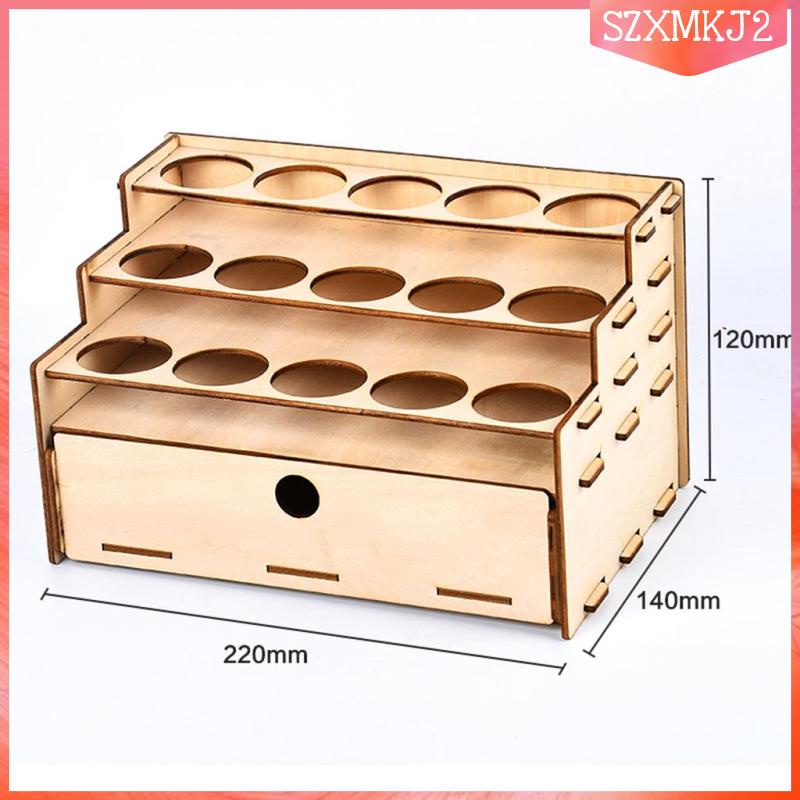 Kệ Gỗ 2 Tầng 12 Ngăn Đựng Mực In DIY szxmkj2