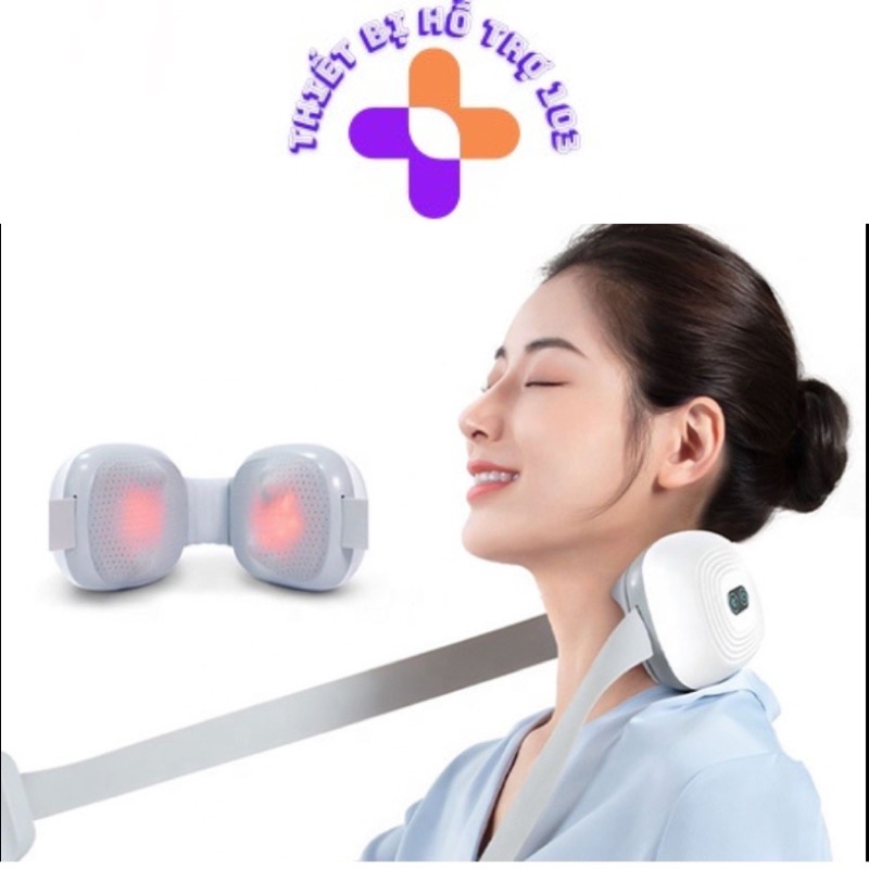 TẶNG QUÀ - Máy Massage Cổ Vai Gáy Sử Dụng Pin Xoa Bóp Chườm Nóng Thư Giãn Giảm Đau Mỏi giúp giảm tình trạng đau mỏi