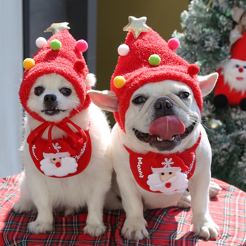 Mũ Noel Giáng Sinh &amp; Yếm Cho Chó Mèo - Phụ Kiện Thời Trang Giáng Sinh