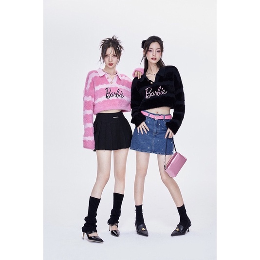 Áo len Barbie cổ bẻ - order Thái
