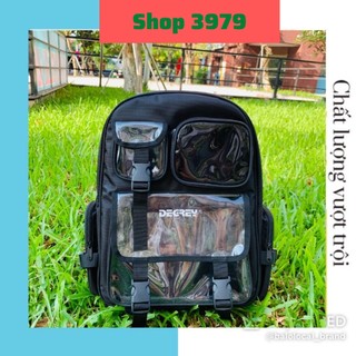 Balo local brand degrey basic backpack đen đi học, đi chơi thời trang chuẩn cao cấp chống nước phong cách