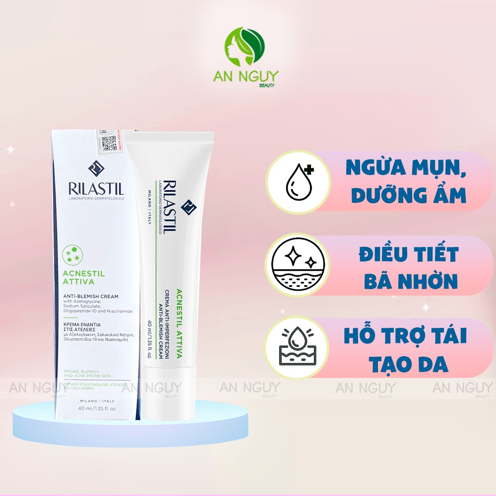 Kem kiềm dầu dành cho da mụn Rilastil Acnestil Attiva Cream 40ml