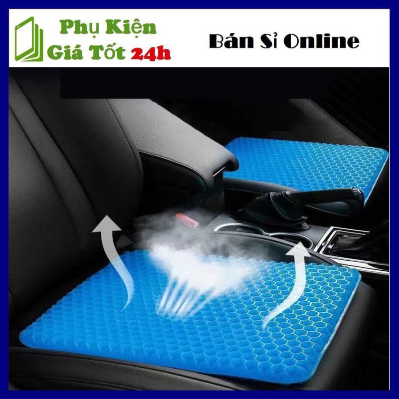 Nệm ngồi Gel silicon tổ ong 3D - Thiết kế thông minh, chống đau mõi, chống trĩ, chống thoát vị đĩa đệm vinhwatch
