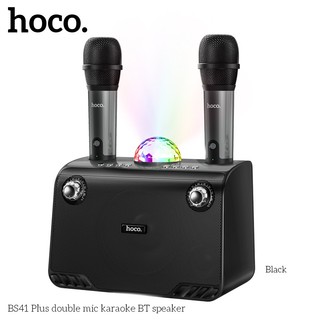Loa bluetooth kèm 2 míc Karaoke có đèn Hoco BS41 Plus