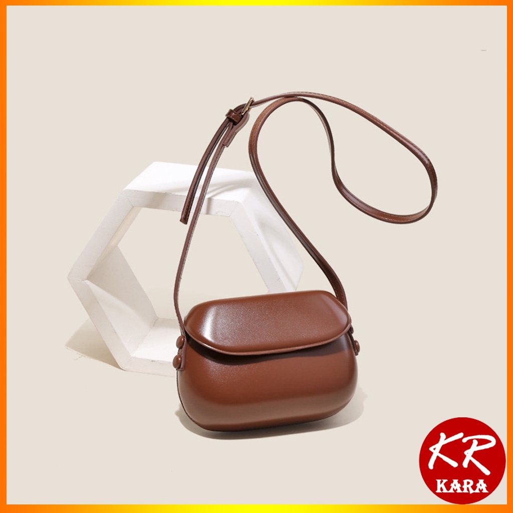 (QC loại 1) Túi xách nữ túi đeo chéo nữ da trơn đi chơi dự tiệc KARA 479- Size 18*14*4.5cm, 3 màu lựa chọn