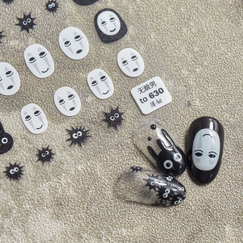 Miếng dán móng tay 3D nail sticker chủ đề logo các thương hiệu nổi tiếng, sticker dán móng hallowen, tết trang trí móng.