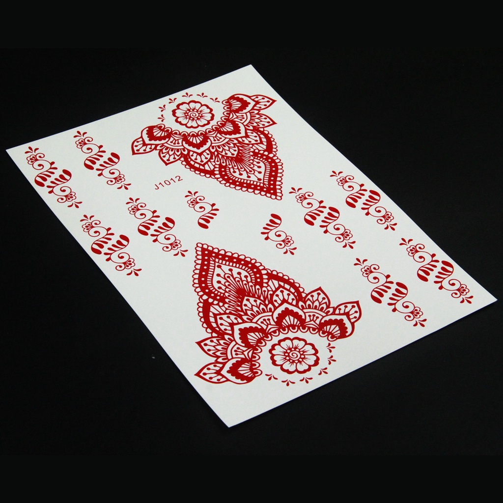 Hình Xăm Dán Tạm Thời Henna Kiểu Ấn Độ Độc Đáo Cho Nữ