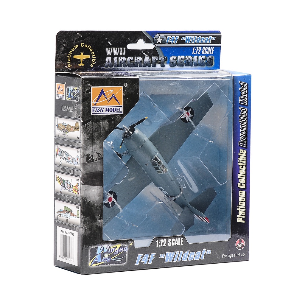 Mô Hình Máy Bay Chiến Đấu Mỹ F4F Wildcat VF-3 Aboard USS LEXINGTON WWII Tỉ Lệ 1 / 72