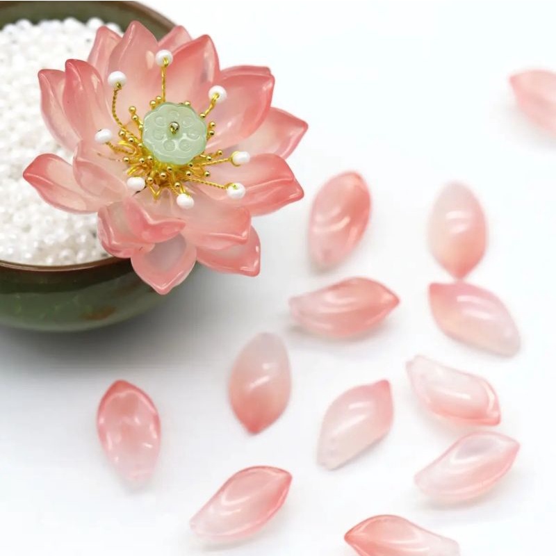 Set 10 cánh hoa sen 11x20mm - nguyên liệu làm trâm cài tóc thủ công handmade DIY