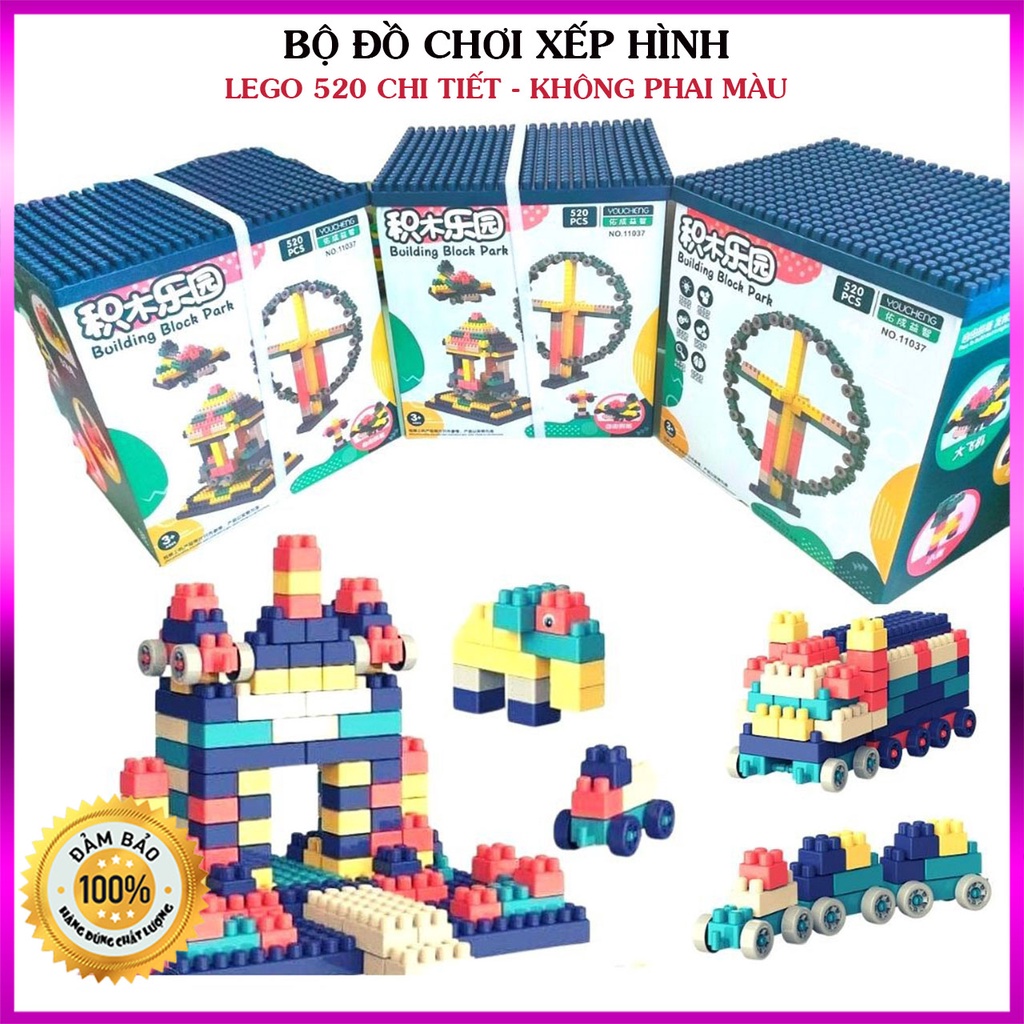 Đồ chơi xếp hình - Đồ chơi lego 520 chi tiết - Giúp bé phát triển tư duy - Mẫu mới nhất MIFFA