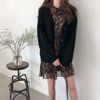 Áo cardigan len nữ chất len dày dặn ấm áp, kiểu dáng basic